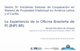 La Experiencia de la Oficina Brasileña de PI (INPI-BR) · Sesión IV: Iniciativas Exitosas de Cooperación en Materia de Propiedad Intelectual en América Latina y el Caribe La Experiencia