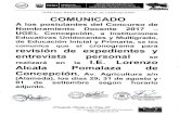  · UGEL Concepción, a Instituciones ... Huánuco- 30352 Punco- 30345 Pucña Grande 31225 Huancamacha Mamac 30397 30888 Huancamachay Punco- 30345 Misme 31242