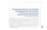 El pensamiento económico de Miguel de Cervantes. … · pensamiento económico para, finalmente, analizar el pragmatismo político-económico de Cervantes a través del gobierno