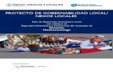 PROYECTO DE GOBERNABILIDAD LOCAL/ … · Como Directora Ejecutiva de Nexos Locales, ... La falta de valores agregados en la ... El desarrollo económico local es uno de los grandes