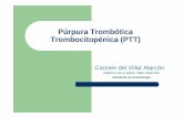 Púrpura Trombótica Trombocitopénica (PTT) · Thrombotic Thrombocytopenic Purpura. George JN. N Engl J Med 2006;354:1927-1935. ANATOMIA PATOLOGICA. TRATAMIENTO Sin tratamiento: