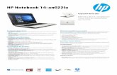 HP Notebook 14-an022la - …fichastecnicas.pchmayoreo.com/EQ-413114-3.pdf · para el software de recuperación del sistema. (8) Se requiere acceso a internet y no está incluido.