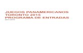 Juegos Panamericanos TORONTO 2015 programa de …images.toronto2015.org/system/asset_pdfs/4018/original/pan-am... · Béisbol ... Esquí acuático y wakeboard ... cualquier atleta