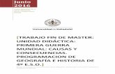 TRABAJO FIN DE MASTER: UNIDAD DIDÁCTICA: …uvadoc.uva.es/bitstream/10324/19320/1/TFM_F_2016_48.pdf · para 1º Y 3º de la ESO y 1º de Bachillerato la siguiente programación está
