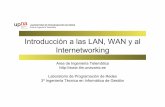 Introducción a las LAN, WAN y al Internetworkingdaniel/docencia/lpr/lpr09... · 2016-02-16 · • Hasta el tamaño de una ciudad WAN • Wide Area Network (Red ... 2 1 Comunicación
