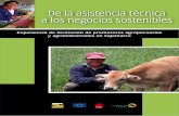 De la asistencia técnica - FUNSEPA · rural y urbana de las provincias de Cajamarca y Hualgayoc. ... crítica que permite a los actores directos de las experiencias realizar un “alto