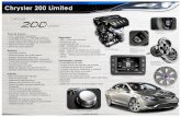 Chrysler 200 2015 - Financiera Planfia · •8 bolsas de aire •Control de tracción •EBD – distribución de frenado •4 frenos de disco ... •Sensores de estacionamiento