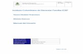 Instituto Colombiano de Bienestar Familiar ICBF · Nombre del Documento: ICBF-NMF-BancosManualUsuario-V7.0 Fecha: 9/06/2014 Ver. MOP: 7.0 Página 1 de 204 Instituto Colombiano de