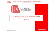 INFORME DE GESTION 2015€¦ · Registro de las Entidades ... • Eliminación del límite de 10 contratos para el reporte de experiencia del ... principales detalladas del balance