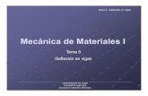 Mecánica de Materiales I - Universidad de los Andes … · Tema 5 - Deflexión en vigas Sección 2 ... semigráfico para encontrar la pendiente y el desplazamiento en puntos específicossobrelacurvaelásticadelaviga.