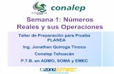 Semana 1: Números Reales y sus Operaciones · Taller de Preparación para Prueba PLANEA Ing. Jonathan Quiroga Tinoco Conalep Tehuacán ... enteros es mediante su representación