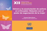 Género y la acumulación de activos en el Ecuador: … · Animales Ahorros Préstamos a terceros % Propietarios hombres ... Distribución del valor invertido en el activo, por categoría