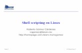 Shell scripting en LinuxShell scripting en Linux - … · – Pi bhd dProcesamiento en batch de comandos – Tareas repetitivas Lámina 2 Dr. Roberto Gómez C. Shells en Linux ...