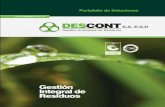 Gestión Integral de Residuos o t - descont.com.co · Defensa de la Meseta de Bucaramanga) Licencia Ambiental Número 084/97 emitida mediante resolución 0426 del 21 de Mayo de 1999.