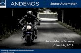 Presentación de PowerPoint - andemos.org€¦ · Colombia, 2018 Informe Motos Febrero Sector Automotor Asociación Colombiana de Vehículos Automotores