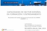 CAPACIDADES DE SECTOR ESPAÑOL EN FORMACIÓN Y …€¦ · I+D+i NUCLEAR ESPAÑOL CEIDEN Plataforma Tecnológica de Energía Nuclear de Fisión Objetivos: Coordinar las necesidades