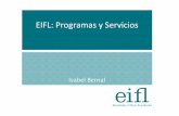 EIFL: Programas y Servicios - cervantes.es · Los países que colaboran con EIFL Oriente Medio y Norte de Africa • Egipto • Etiopía • Palestina (Cisjordania y Gaza) • Sudán