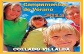 Campamentos de Verano - Ayuntamiento de Collado … · 72 plazas en el campamento de septiembre. DESCRIPCIÓN: Los más pequeños disfrutarán de una serie de actividades enmarcadas