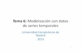Tema 6: Modelización con datos de series temporales€¦ · una varianza que cambia con el tiempo, de modo que se alternan períodos de alta volatilidad (alta varianza) ... Modelos