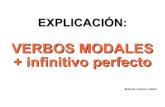 VERBOS MODALES + infinitivo perfecto .+ infinitivo perfecto Antonio Lozano Lubián. Esta explicación