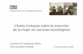 Charla Coloquio sobre la inserción de la mujer en …webpersonal.uma.es/~CTO/papers/WIE_ppt.pdf · Charla Coloquio sobre la inserción de la mujer en carreras tecnológicas Carmen