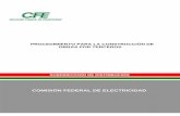 COMISIÓN FEDERAL DE ELECTRICIDAD - ruelsa.com · CFE pondrá a disposición del público en general vía Internet las normas y procedimientos involucrados en el proceso de construcción
