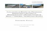 programa “K141 Infraestructura para la Modernización y ... · Evaluación de diseño Programa Infraestructura para la Modernización y Rehabilitación de Riego y Temporal Tecnificado