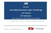 Fundamentos del Testing - Vitae Consultores · TEMARIO Capítulo 1 - Fundamentos Pruebas Software. ... - Tester Certificado ISTQB Foundation Level - ISTQB Advanced Level Test Analyst