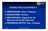 PROFESOR: César Tabares SEMESTRE: Octavo … · B= Ancho de banda del sistema (Hz) T= Tiempo de transmisión (Seg) ... relacionóla capacidadde informaciónde un canal de comunicacionescon