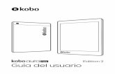Guía del usuario de Kobo Aura H2O Edición 2 · sigues estas instrucciones. Tu Kobo Aura H2O Edición 2 tiene un certificado IPX8,lo ... Esto alargará la vida de tu eReader. •