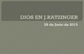 29 de Junio de 2013 - agustinassanmateo.org en J. Ratzinger.pdf · siempre al Dios salvador y al Dios creador; imágenes relacionadas con la búsqueda de Dios, bien en la precariedad,