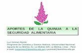 APORTES DE LA QUINUA A LA SEGURIDAD …quinua.pe/wp-content/uploads/2014/08/QUINUA_Y... · Con adecuadas condiciones de cultivo (suelo, humedad, clima, fertilización y labores culturales