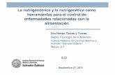 La nutrigenómica y la nutrigenética como herramientas ...ilsi-mexico.org/eventos/e94_a3.pdf · • Desarrollar intervenciones dietarias basadas en evidencias científicas para restablecer