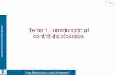 Tema 1. Introducción al control de procesos - … · Conexión a proceso o instrumento Señal neumática Señal eléctrica X X Tubo capilar Señal de software o data link Válvula