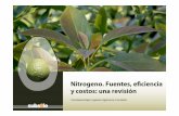 PRESENTACIÓN: Nitrogeno. Fuentes, eficiencia y …€¦ · • Buena cosecha con calibre ¡¡fruta resistente y de ... una densidad de 100 pl/ha. Total 105,6 100 ... CUADRO COMPARATIVO
