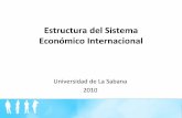 Estructura del Sistema Económico Internacional · Estructura económica internacional Construcción del Sistema Económico Internacional •Recesión económica y surgimiento de