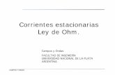 Corrientes estacionarias Ley de Ohm.catedra.ing.unlp.edu.ar/electrotecnia/camposyo/Ley_de...Corrientes estacionarias Ley de Ohm. Campos y Ondas FACULTAD DE INGENIERÍA UNIVERSIDAD