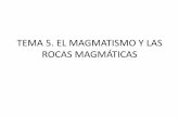 TEMA 5. EL MAGMATISMO Y LAS ROCAS …iesalfonsox.es/.../2015/...Y-LAS-ROCAS-MAGMÁTICAS.pdf · 1. Formación de los magmas •Se produce cuando las rocas se someten a: –Aumento