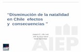 “Disminución de la natalidad en Chile efectos y ... · Objetivos • Descubrir mitos y errores con respecto al comportamiento de la tasa de natalidad en Chile – Conocer la evolución