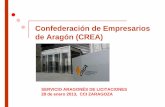 Confederación de Empresarios de Aragón (CREA) · El Servicio Aragonés de Licitaciones Internacionales (SAL) es el servicio puesto en marcha en 2012 por la Confederación de Empresarios