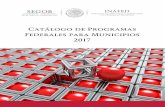 Catálogo de Programas Federales para Municipios 2017 · facilitar a los funcionarios municipales la identificación de los distintos tipos de apoyos existentes para la atención