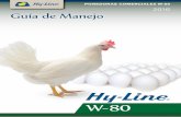 PONEDORAS COMERCIALES W-80 2016 Guía de Manejo · Las guías de manejo de Hy-Line Intenational se actualizan periódicamente en cuanto la ... Tablas de Rendimiento ... Nutricionales