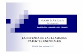 LA DEFENSA DE LAS LLAMADAS PATENTES … · Caso Philips vs Fotoprix (Stca. firme de 14 de septiembre de 2009; Jgdo. Mercantil nº 2 de Barcelona)