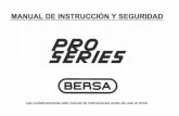 TODAS - bersa.com.ar · BERSA Lea cuidadosamente este manual de instrucciones antes de L Y SEGURIDAD MANUAL DE INSTRUC . PRO Pistola Thunder 45 Ultra Compact PRO Características
