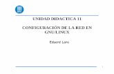 UNIDAD DIDACTICA 11 CONFIGURACIÓN DE LA …people.ac.upc.edu/elara/documentacion/LINUX - UD11 - Configuracion... · Su IP es 127.0.0.1. Se utiliza en tareas de diagnóstico de conectividad