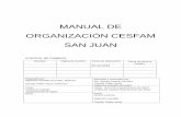 MANUAL DE ORGANIZACIÓN CESFAM SAN JUAN · i municipalidad de coquimbo depto de salud manual de organizaciÓn cesfam san juan 2 contenidos: 1. introduccion ...