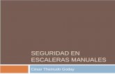 SEGURIDAD EN ESCALERAS MANUALES - Facilitamosfacilitamos.catedu.es/previo/fpelectricidad/ELECT_UD0_1_RIESGO... · Escaleras manuales. Tipos (I) Escalera simple de un tramo: Escalera