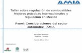 Taller sobre regulación de combustibles Mejores … · Mejores prácticas internacionales y regulación en México Panel: Consideraciones del sector automotriz - AMIA Osvaldo Belmont