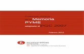 Contenido mínimo de la Memoria PYME adaptada al … · En mayo de 2009, marzo de 2010 y marzo de 2011 ya publicamos un modelo de memoria, sobre el PGC 2007, que ha tenido una gran