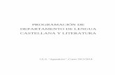 Lengua castellana y Literatura - juntadeandalucia.es · BACHILLERATO 6 1.3 MARCO LEGAL 9 2. ... REFUERZO DE LENGUA 28 5.1.5. BACHILLERATO 28 ... de Departamento que forma parte del